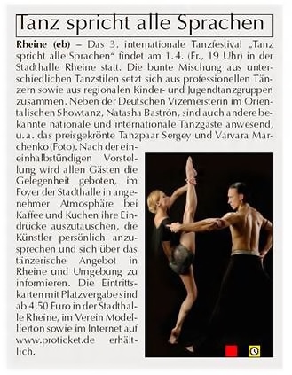 Organisation: Tanzschule Rheiner Tanz